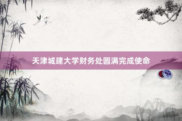 天津城建大学财务处圆满完成使命